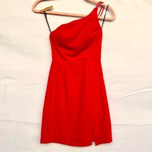 Hello Molly Asymmetrical Red Mini Dress Open Back Valentine's Day
